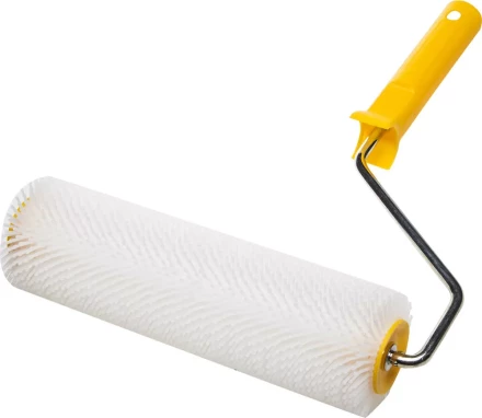 Валик игольчатый STAYER для наливных полов в сборе, пластмассовые иглы, бюгель 8мм, 75х250мм 03951-25 купить в Тобольске