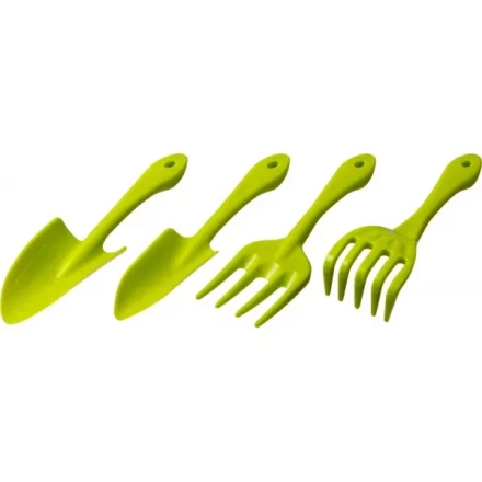 Набор садовый РОСТОК пластиковый, 4 предмета: Вилка, грабельки, 2 совка 421429-H4 купить в Тобольске