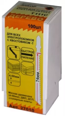 Пилка для электролобзика T111 C HCS 1шт/100 27010 купить в Тобольске