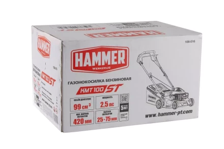 Газонокосилка бензиновая самоходная HAMMER KMT100ST купить в Тобольске