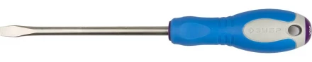 Отвертка ЗУБР, Cr-V сталь, трехкомпонентная рукоятка, цветовая индикация типа шлица, SL, 8,0x150мм 25251-8.0-150 купить в Тобольске