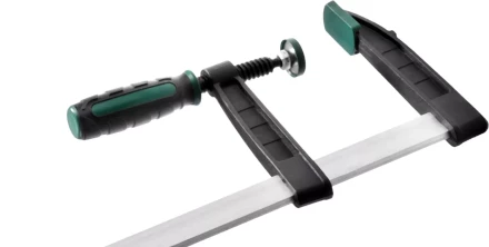 Струбцина, KRAFTOOL 32011-120-800, тип &quot;F&quot;, DIN 5117, двухкомпонентная ручка, 120х800мм 32011-120-800 купить в Тобольске