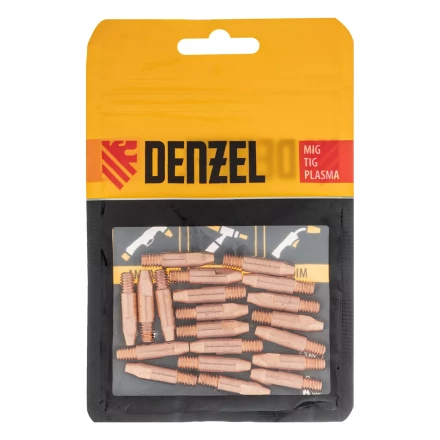 Токосъемный наконечник под проволоку 1,2 мм, М6х28, E-CU, 20 шт для MIG горелки тип 24 Denzel 93648 купить в Тобольске