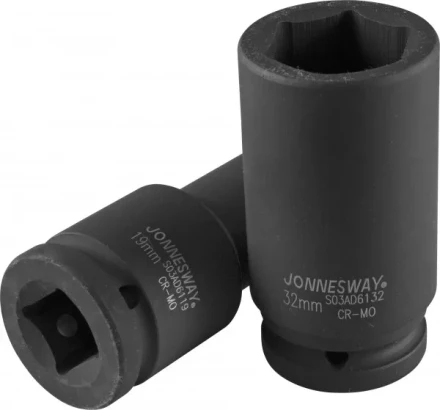 Головка ударная шестигранная 3/4&quot; М21 удлиненная S03AD6121 Jonnesway 48977 купить в Тобольске