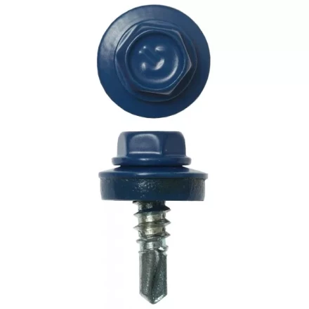 Саморезы ЗУБР &quot;ПРОФЕССИОНАЛ&quot; окраш., RAL 5005 синий насыщен., для крепл. кров. матер. к металл. констр., 5.5x19мм, 2500шт 4-300310-55-019-5005 купить в Тобольске