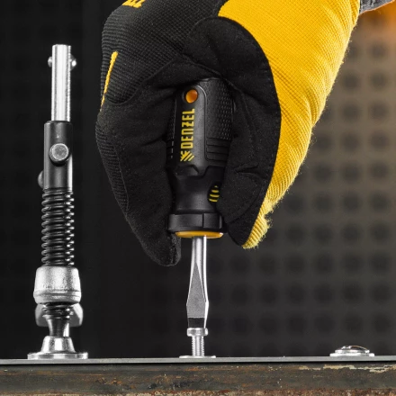 Набор отверток на полке Denzel, 8 шт., PH+SL, S2, 3к рукоятка, 122137 купить в Тобольске