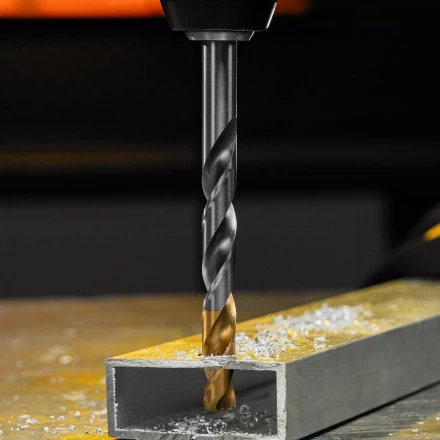 Сверло спиральное по металлу Denzel, 11 x 142 мм, Р6М5, Golden Tip, 718243 купить в Тобольске