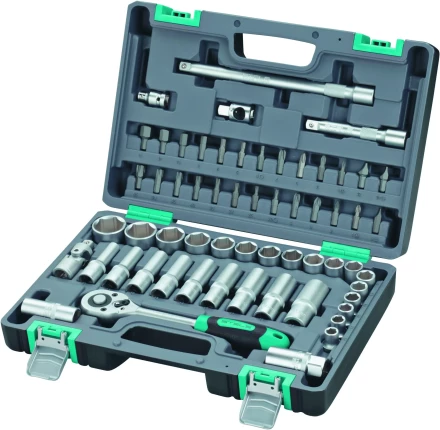 Набор инструментов 1/2  CrV пластиковый кейс 60  предметов STELS 14103 купить в Тобольске
