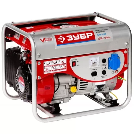 Электростанция ЗУБР бензиновая, 4-х тактная, ручной пуск, 220В, 1500Вт ЗЭСБ-1500 купить в Тобольске