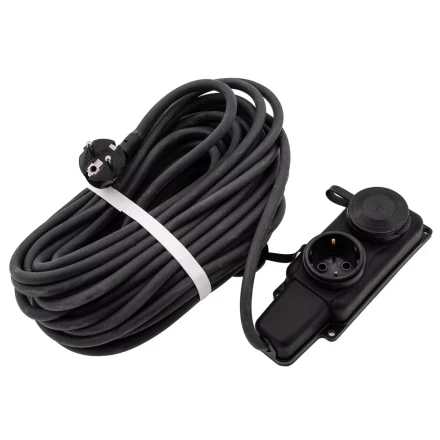 Удлинитель силовой 20 м, 16А, тип УХз16, КГ 3 x 1.5 мм, 2 розетки, Россия Сибртех 95882 купить в Тобольске