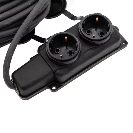 Удлинитель силовой 20 м, 16А, тип УХз16, КГ 3 x 1.5 мм, 2 розетки, Россия Сибртех 95882 купить в Тобольске