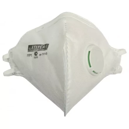 Полумаска фильтрующая STAYER &quot;PROFI&quot; плоская многослойная с клапаном, класс защиты FFP1 11113 купить в Тобольске