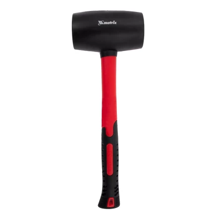 Киянка резиновая, 910 г, черная резина, фибергласовая рукоятка// Matrix 11194 купить в Тобольске