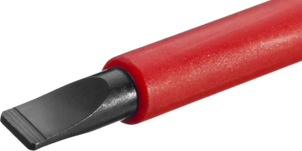 Отвертка KRAFTOOL, высоковольтная, Cr-Mo-V стержень, двухкомпонент. маслобензостойкая рукоятка, SL, 4,0х100мм 250083-4.0-100 купить в Тобольске