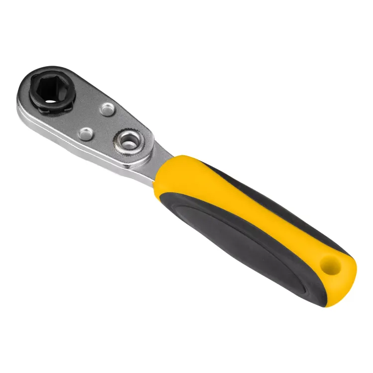 Ключ-трещотка для бит 1/4" Denzel 11633, 52 зуба, CrMo, адаптер для торцевых головок Denzel купить в Тобольске