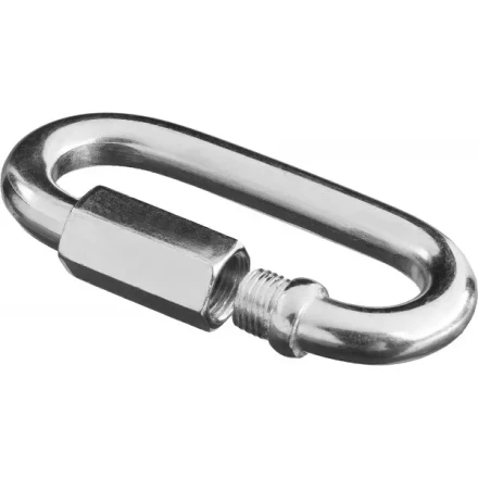 Карабин ЗУБР &quot;МАСТЕР&quot; винтовой с муфтой, оцинкованный, 3мм, 1 шт 304536-03 купить в Тобольске