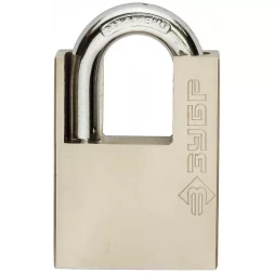Замок навесной ЗУБР "серия 223" с защитой дужки, 50мм 4-37223-50