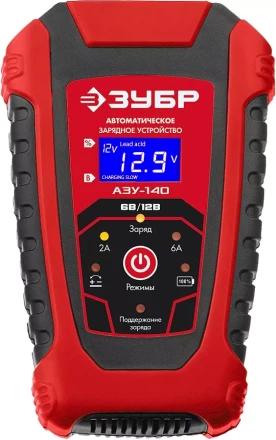 ЗУБР АЗУ-140, 6/12 В, 6 А, автоматическое зарядное устройство (59310) купить в Тобольске