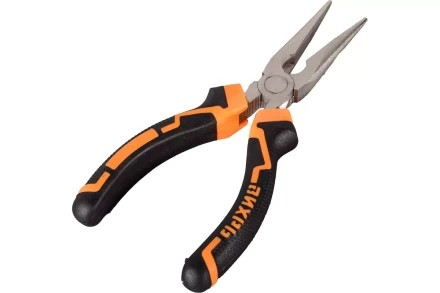 Длинногубцы прямые Вихрь, 160 мм, никелированные, двухкомпонентные рукоятки 73/6/3/10 купить в Тобольске