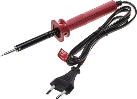 Электропаяльник ЗУБР &quot;МАСТЕР&quot; с пластмассовой рукояткой и долговечным жалом, форма конус, 25Вт 55400-25_z01 купить в Тобольске