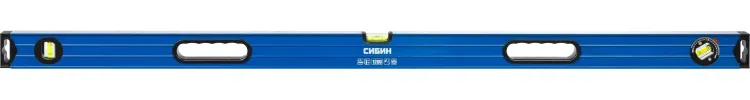 Уровень СИБИН коробчатый усиленный, утолщенный профиль, 2 фрезерованные поверхности, 3 противоударных ампулы (1 поворотная на 360 град), с ручками, 1 34609-120 купить в Тобольске