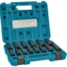 Набор ударных головок Impact Black Makita 1/2, 14 шт Makita E-16586 купить в Тобольске