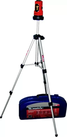 Уровень лазерный 150 мм штатив 1100 мм самовырав. набор в пласт. кейсе  MATRIX 35033 купить в Тобольске