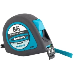 Рулетка "Ergonomisch" 8 м x 25 мм магнитный обрезиненный зацеп GROSS 31104
