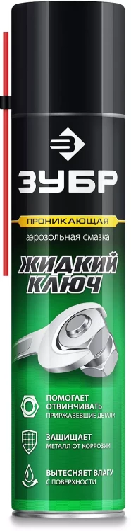 ЗУБР Жидкий ключ 400 мл, Проникающая аэрозольная смазка, ПРОФЕССИОНАЛ (41446) купить в Тобольске
