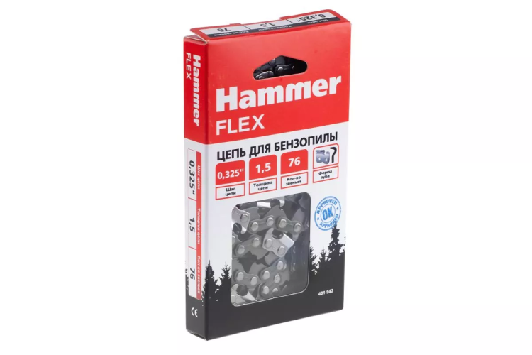 Цепь пильная HAMMER 0,325''-1,5мм-76зв купить в Тобольске