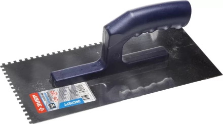 Гладилка ЗУБР нержавеющая с пластиковой ручкой, зубчатая, 4х4мм 0804-04 купить в Тобольске