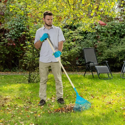 Грабли веерные стальные Palisad, 430 х 1550 мм, 22 плоских зуба, лакированный черенок, Luxe, 617885 купить в Тобольске
