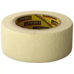 Лента STAYER малярная высокоэластичная, для сложных поверхностей, 50мм х 25м 12123-50-25