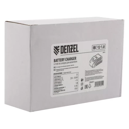Устройство зарядное Denzel для аккумуляторов IBC-12-1.8, Li-Ion, 12 В, 1.8 А, 28451 купить в Тобольске