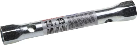 Ключ торцовый ЗУБР &quot;МАСТЕР&quot;, трубчатый двухсторонний, прямой, 14х15мм 27162-14-15 купить в Тобольске