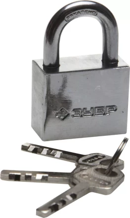 Замок ЗУБР &quot;МАСТЕР&quot; навесной, стальной корпус, закаленная дужка, 40мм 3710-40_z01 купить в Тобольске