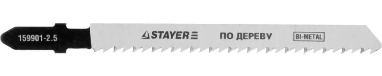 Полотна STAYER "PROFI", T101BF, для эл/лобзика, Bi-Metall, по твердому дереву, EU-хвост., шаг 2,5мм, 75мм, 2шт 159901-2.5_z01 купить в Тобольске