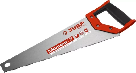 Ножовка универсальная (пила) ЗУБР МОЛНИЯ-7 400 мм, 7 TPI, закалка, рез вдоль и поперек волокон, для средних заготовок, фанеры, ДСП, МДФ 1537-40_z01 купить в Тобольске