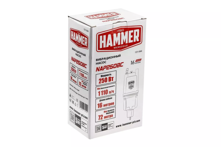 Вибрационный насос HAMMER NAP250BC(16) купить в Тобольске