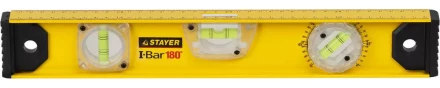 Уровень STAYER &quot;MASTER&quot; &quot;I-Bar&quot; РЕЛЬС двутавровый, 3 противоударных ампулы (1 поворотная на 360 град), линейка, 40см 3470-040_z01 купить в Тобольске