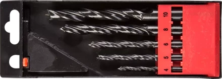 ЗУБР. Набор сверл спиральных по дереву с М-образной заточкой, сталь 65Г, 5шт: 4-5-6-8-10мм 29421-H5 купить в Тобольске
