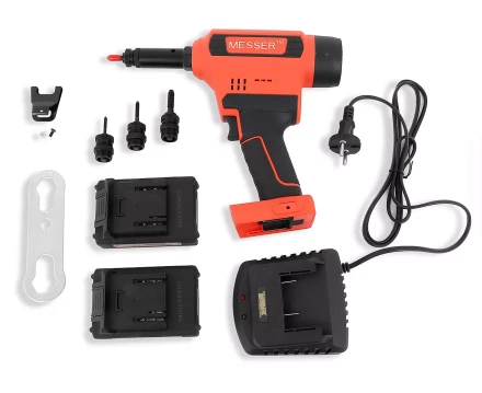 Аккумуляторный резьбовой заклепочник Messer M3000 с электронной системой настройки сжатия и счетчиком купить в Тобольске