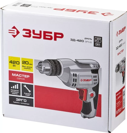 Дрель реверсивная ЗД-420ЭРМ2 серия МАСТЕР купить в Тобольске