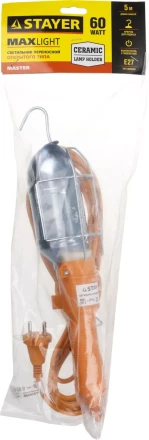 Светильник переносной с выключателем, 5м, 60 Вт/220 В, STAYER 56061 купить в Тобольске