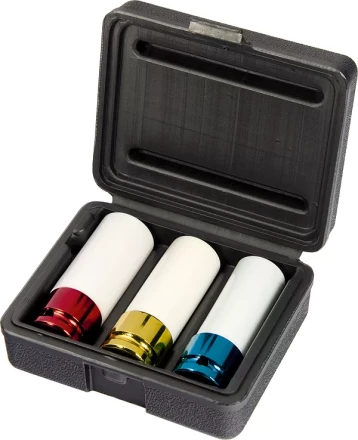 Набор ударных головок, удлиненн.,1/2&#039;&#039;, 6-ти гранн., CrMo, 3 шт. 17мм, 19мм, 21мм Gross 13513 купить в Тобольске