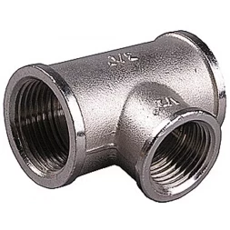 Тройник GENERAL FITTINGS переходной, никелированная латунь, г/г/г, 1"-1/2"-1" 51060-1-1/2-1
