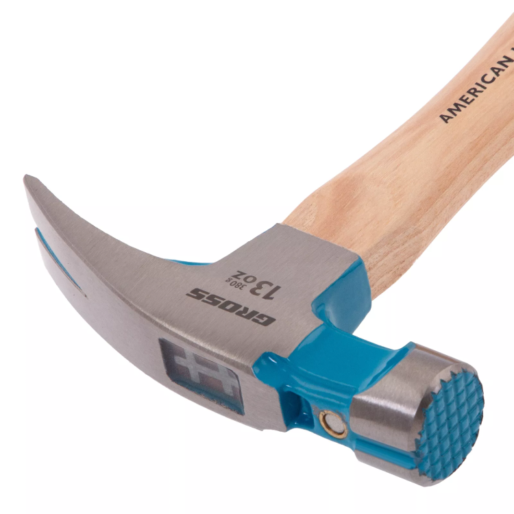 Молоток-гвоздодер GROSS 10413, 380 г, угол 75, магнит, обрезиненная рукоятка American Hickory купить в Тобольске