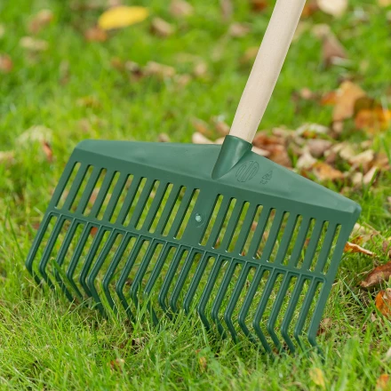 Грабли веерные пластиковые Сибртех, 420 мм, 22 плоских зуба, без черенка, Россия, 617055 купить в Тобольске