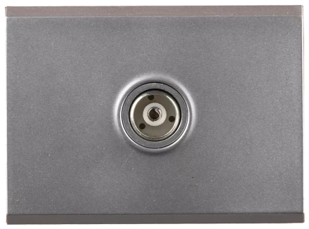 Розетка СВЕТОЗАР &quot;ЭФФЕКТ&quot; телевизионная, без вставки и рамки, цвет светло-серый металлик SV-54415-SM купить в Тобольске