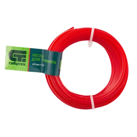 Леска для триммера треугольная, 2.0 мм х 15 м, Россия Сибртех 961635 купить в Тобольске